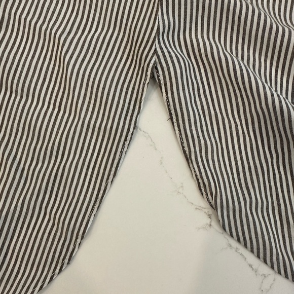 Gibson Latimer Striped Blouse Oversized Large Tie back Layered Sleeves - Picture 9 of 11